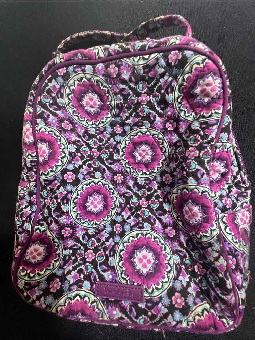 Vera Bradley Quilted Floral Print Women’s Lunch BagPurple